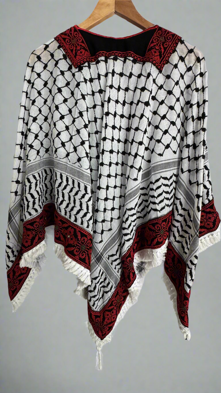 Kufiyya Poncho – A Wearable Statement of Heritage