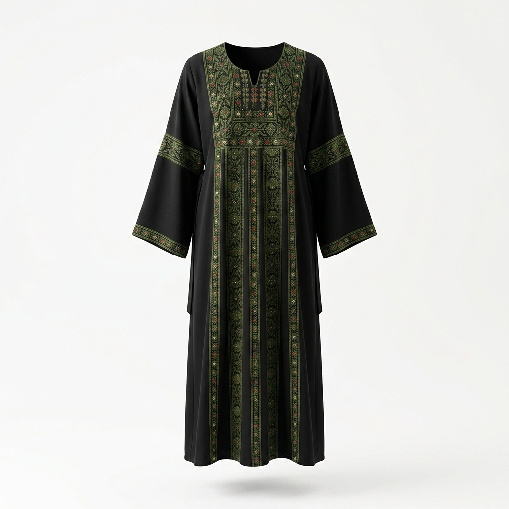 embroidered palestinian dresses Tatreez Thobe Black Green L Color:Babyblue Bold black office outfit Azazie Azazie Lucienne Tulle