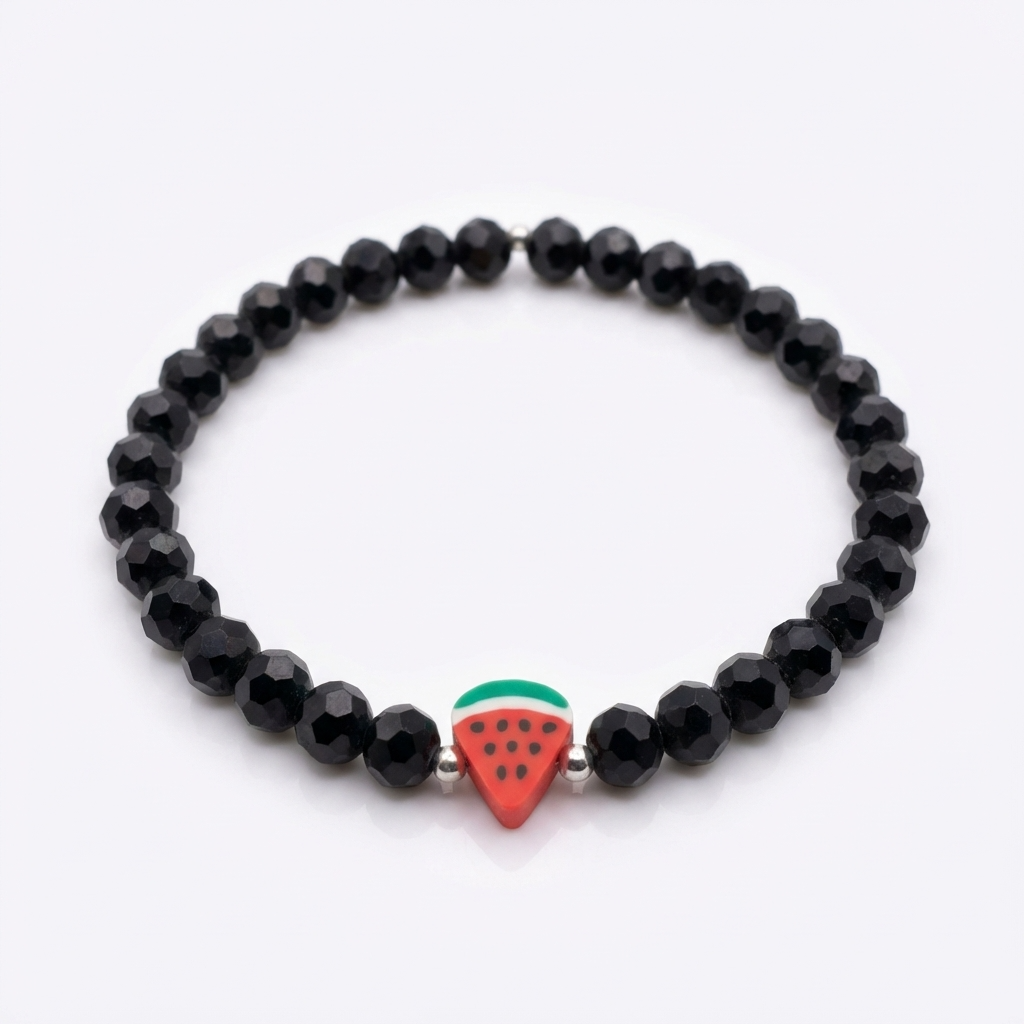 Watermelon Charm Beaded Bracelet