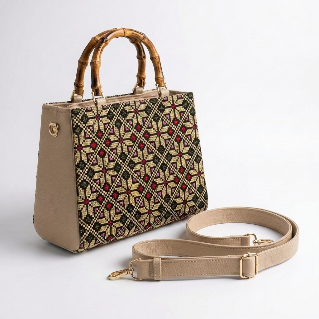 Tatreez Top-Handle Bag - Convertible Crossbody