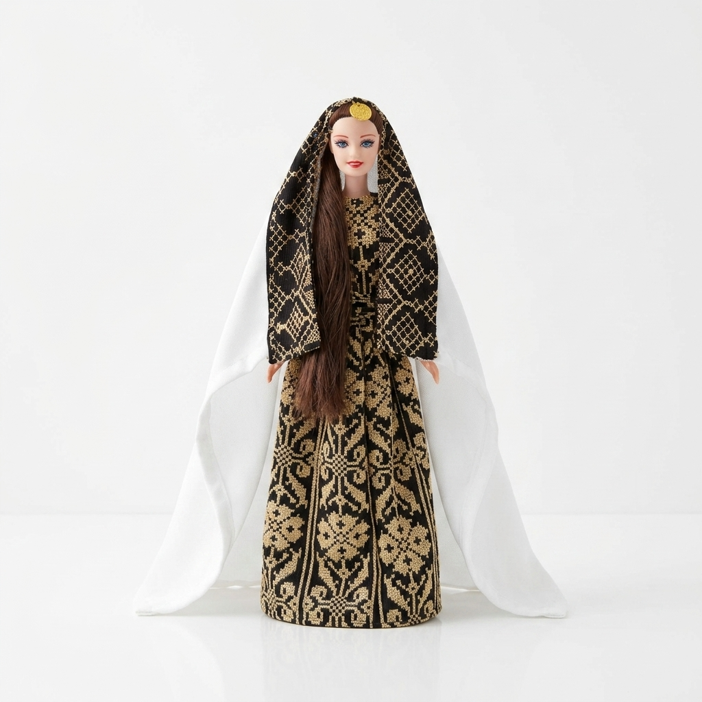 Palestinian Tatreez Doll – Standing Dress