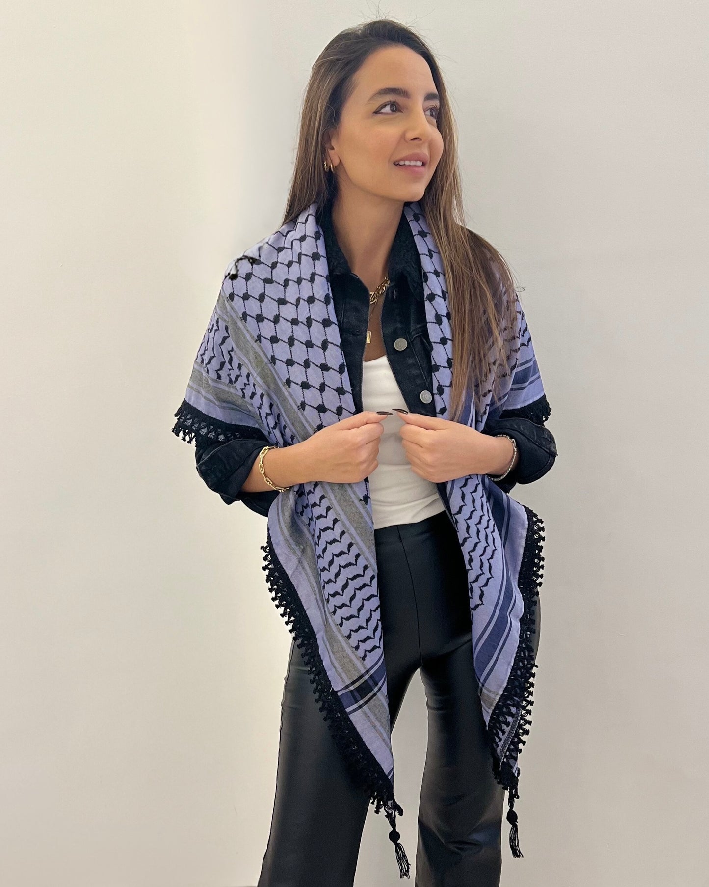 Echoes – Lavender Haze Kufiya (Keffiyeh) | Made in Jordan