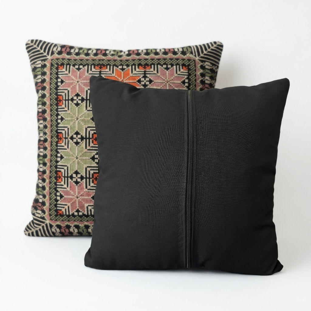 Olive Green – Tatreez Embroidery | 16x16