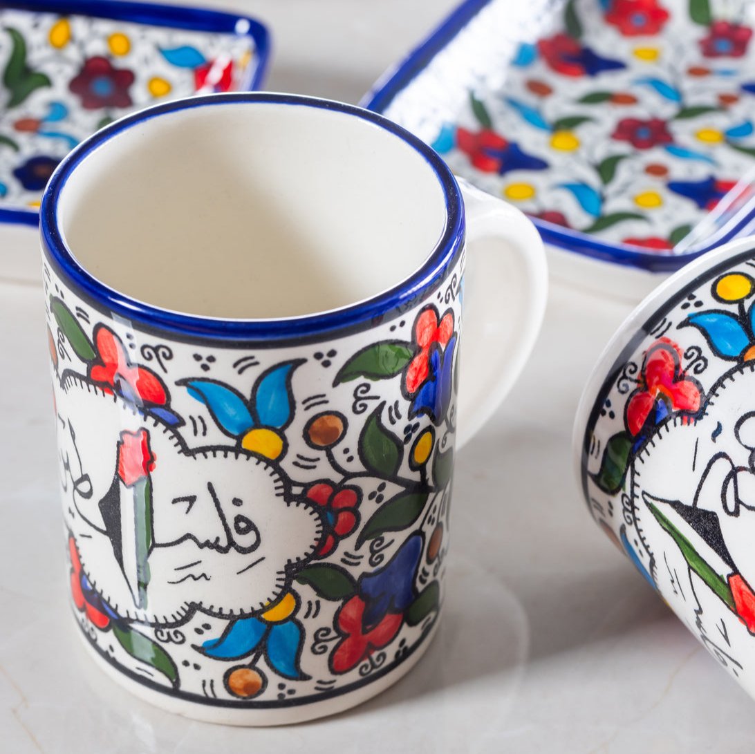 Falastin Ceramic Mug | Hand-Painted in Palestine