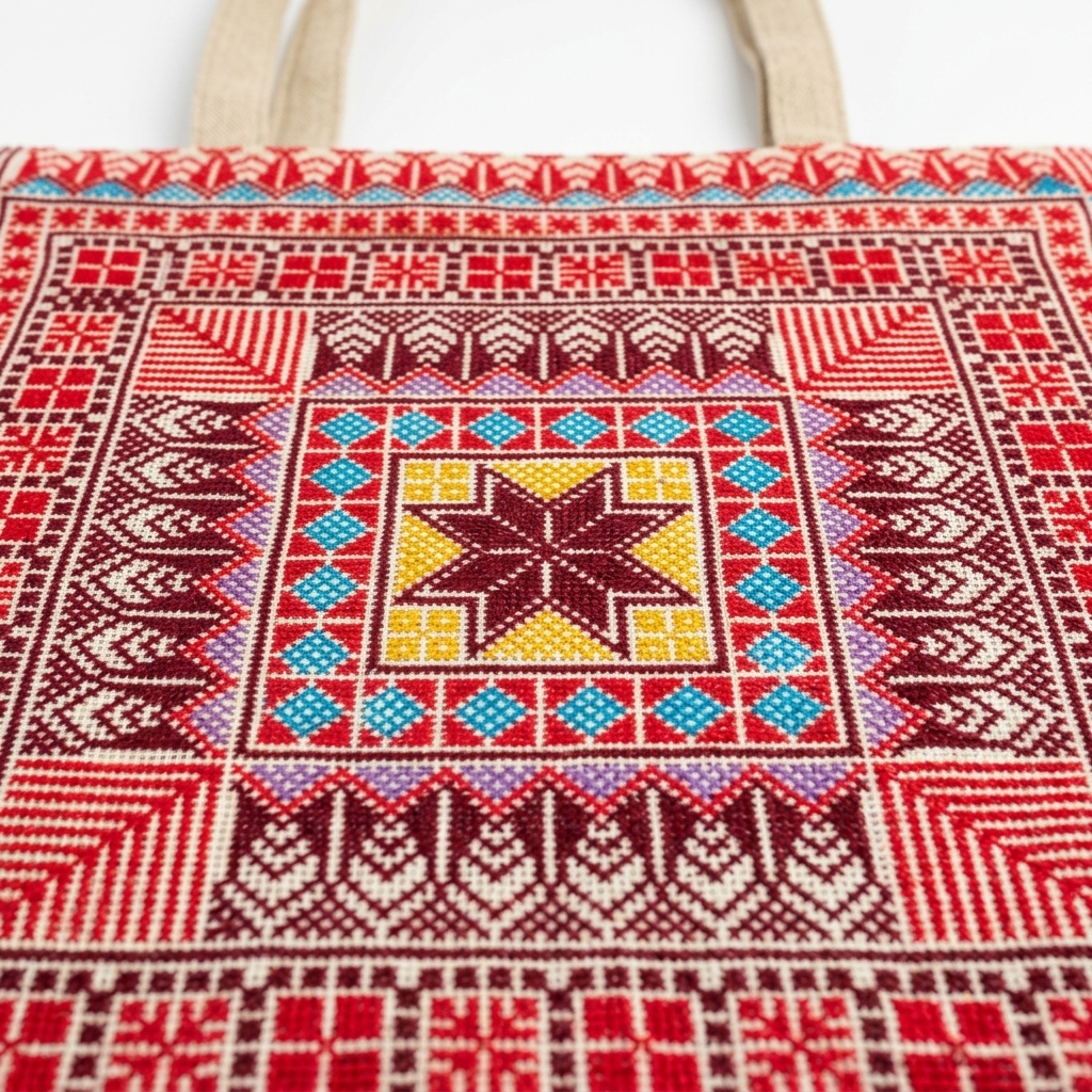 Shams Al Rabee’ Hand-Stitched Tote Bag
