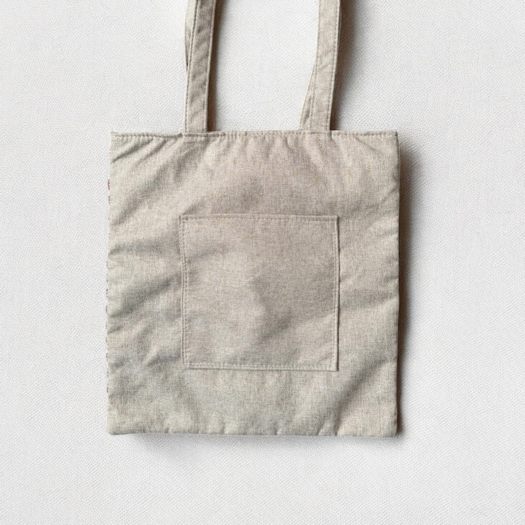 Handmade Tatreez Tote Bag – Red with 4 Stars | Palestinian Embroidery