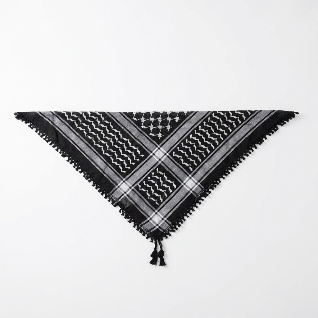 Layl Kufiya Bandana - Black & White