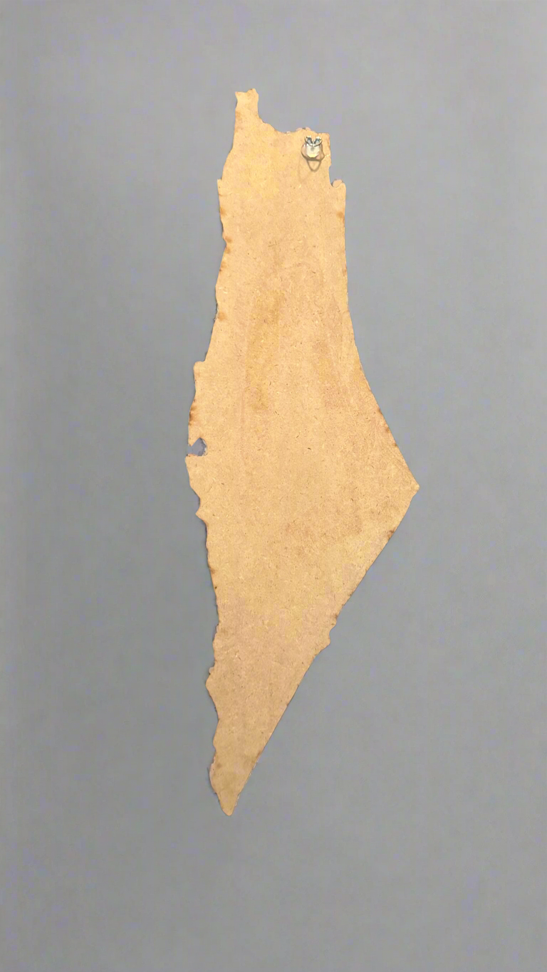Wooden Palestine Map Wall Art | Cities & Districts