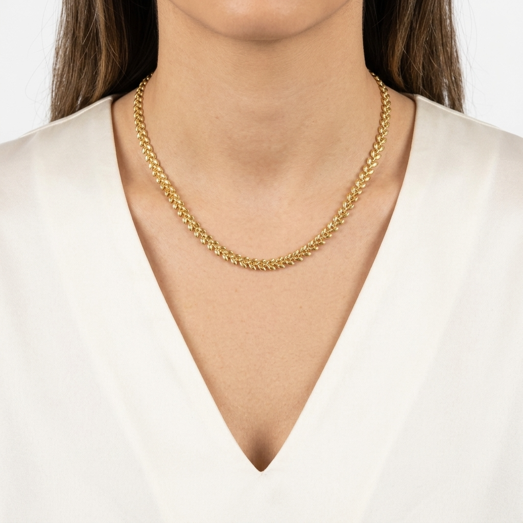 Olive Branch Necklace – Gold