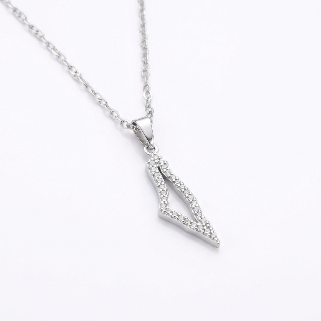 Palestine Map Outline Necklace | Crystal Pavé Design – Stainless Steel & 18K Gold Plated - 2 Sizes