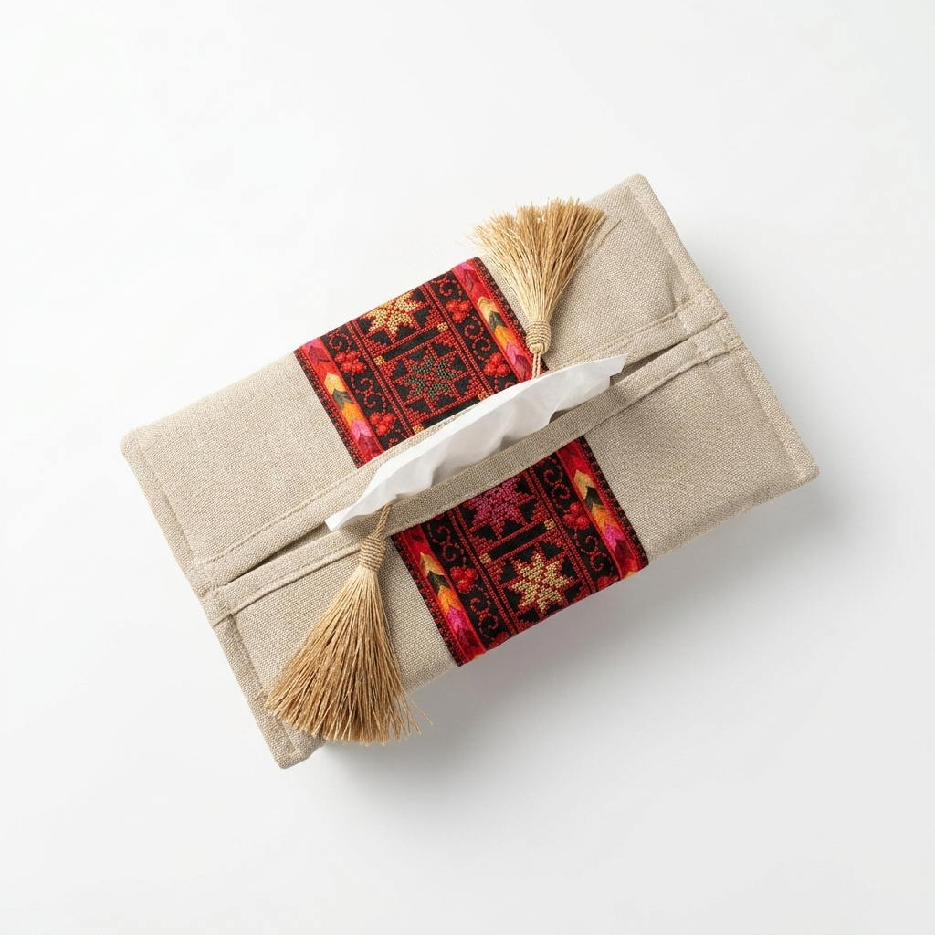 Tatreez Tissue Holder – Palestinian Textile