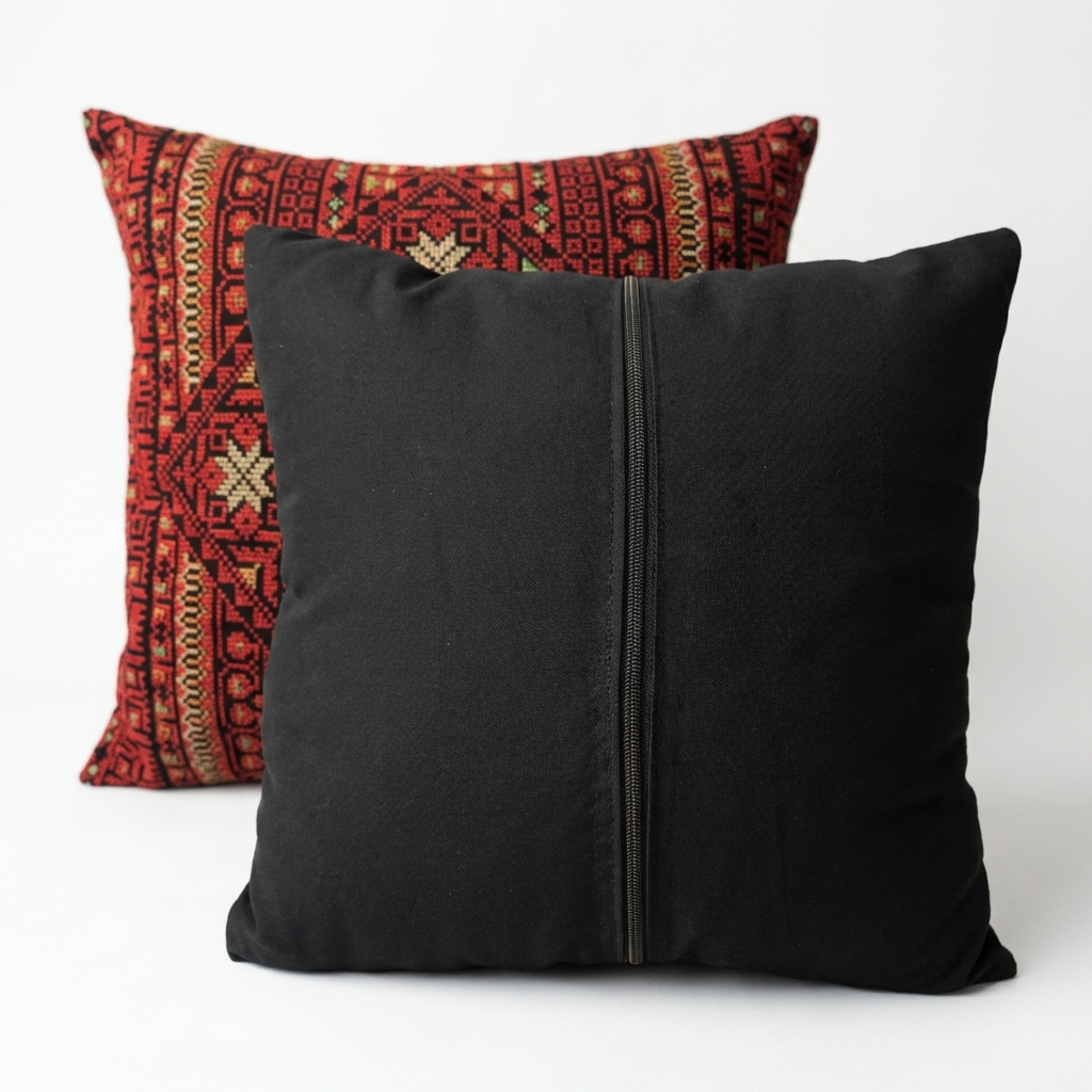 Crimson Heritage – Tatreez Embroidery | 16x16
