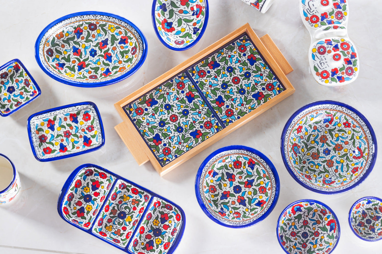 Multicolor Floral Handmade Ceramics