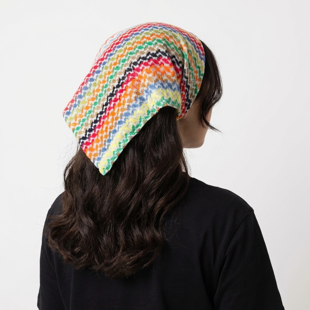 Mawasem Palestinian Keffiyeh Bandana Worn