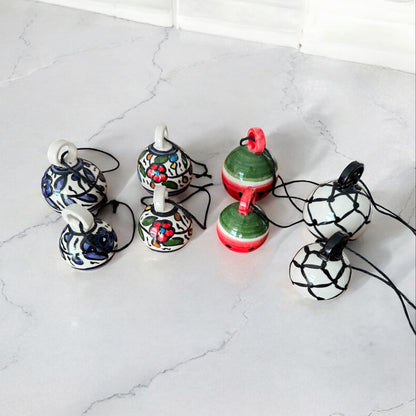 Palestinian Christmas Ornaments | Kufiya, Watermelon & Floral – Handmade