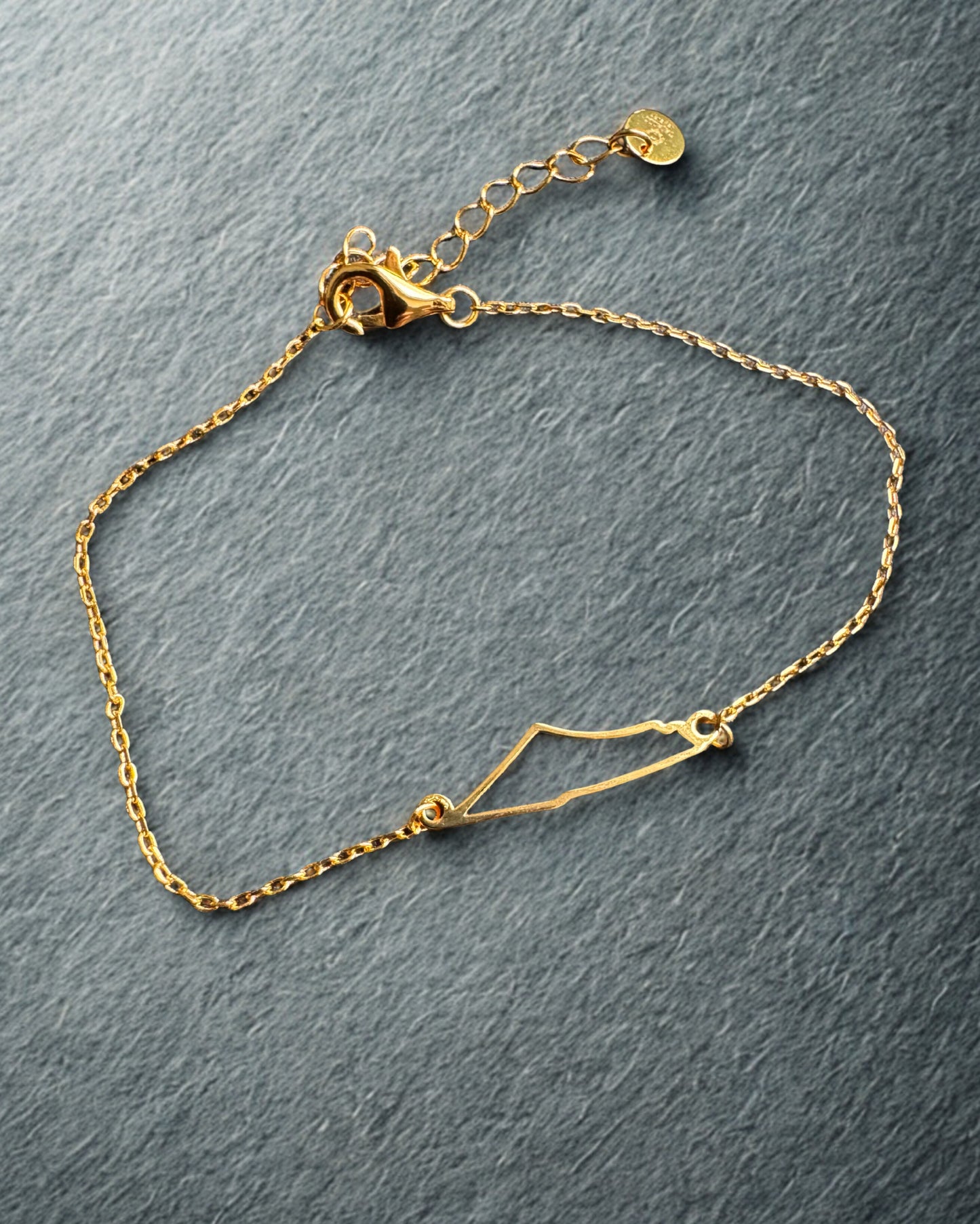 Palestine Map Bracelet | Outline Design – Sterling Silver & 18k Gold Plated - Palestine Jewelry