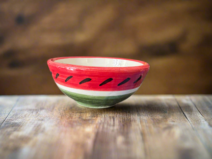 Watermelon Bowls | Large & Small – Hand-Painted Palestinian Ceramic | Made in Jordan