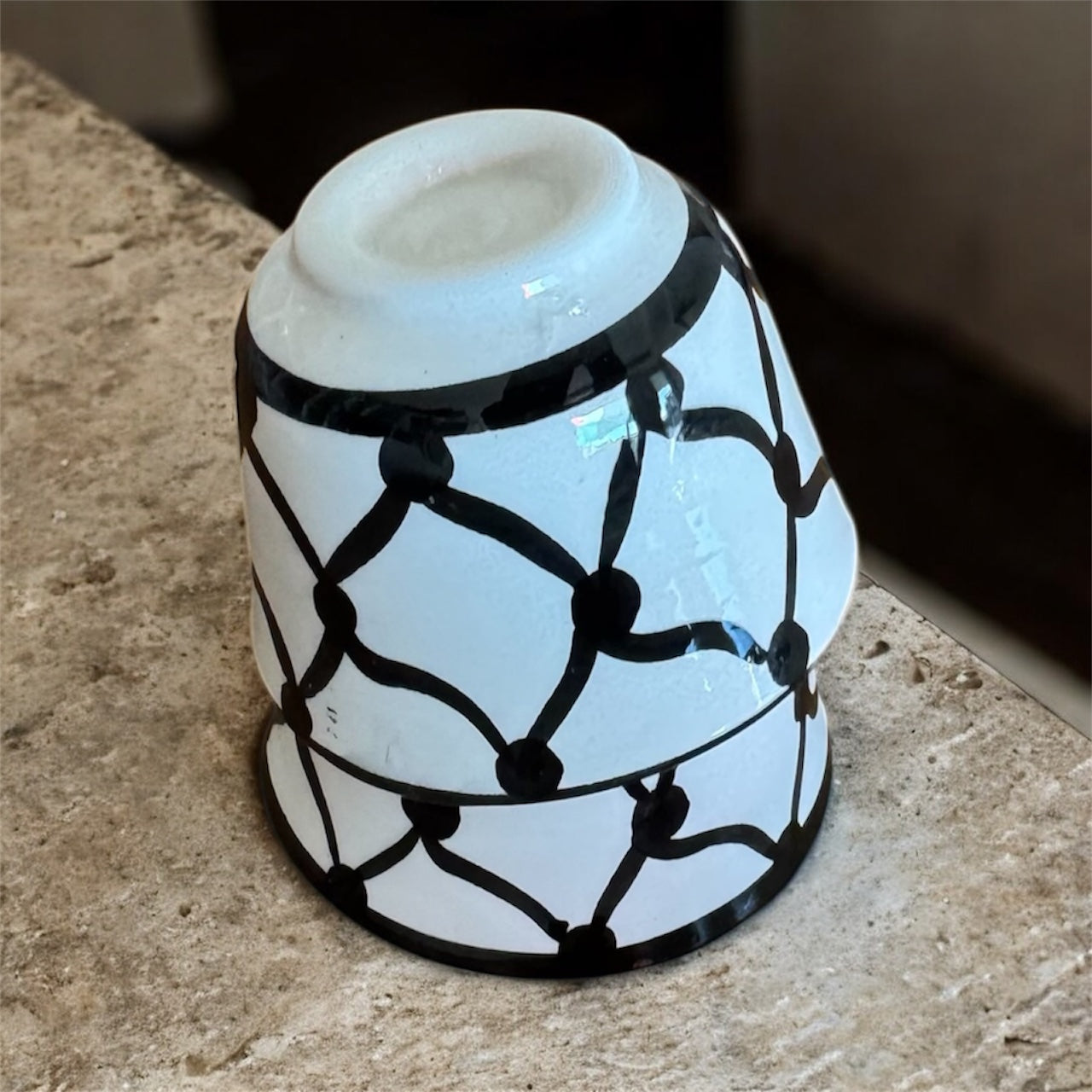 Kufiya Sada & Espresso Cups | Hand‑Painted Palestinian Ceramics