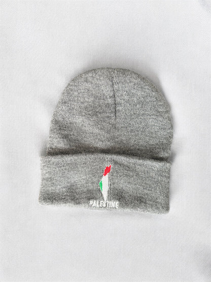 PALESTINE Embroidered Beanie | Map & Flag – “PALESTINE”