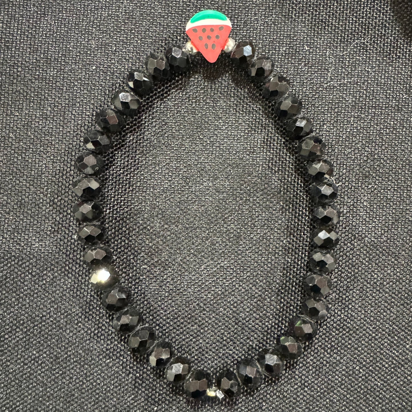 Beaded Bracelet with Watermelon Charm