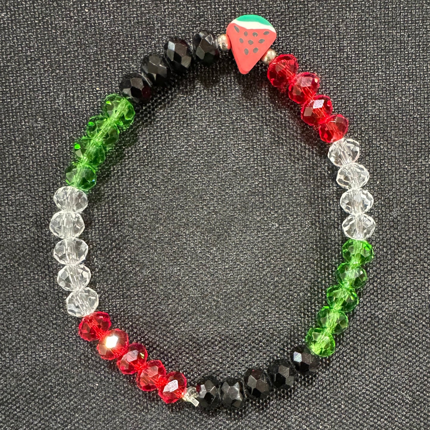 Beaded Bracelet with Watermelon Charm