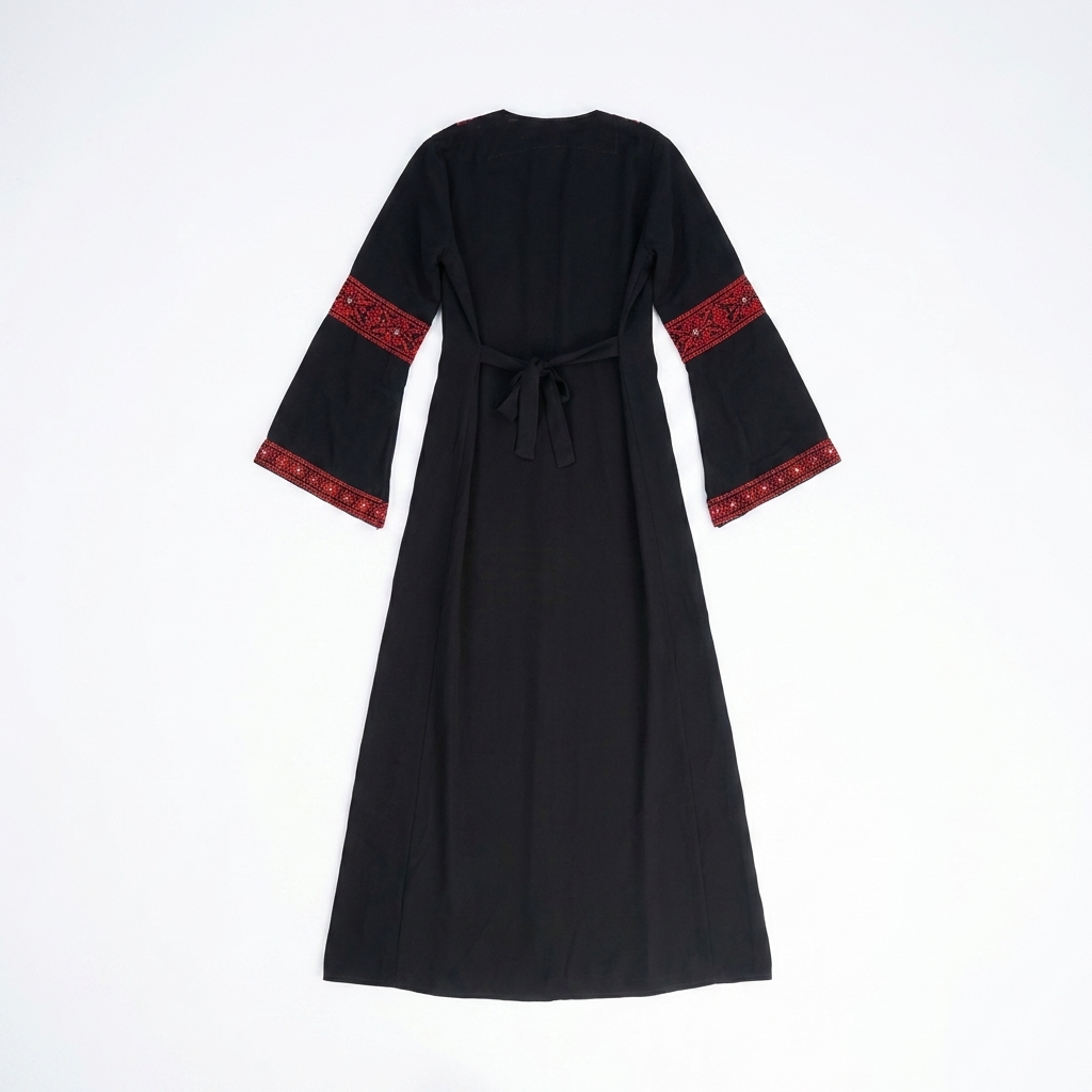 Palestinian Thobes for Adults | Traditional Black/Red with Tatreez The Olive Tree Palestinian Thobes for Adults | Traditional Black/Red with Tatreez The Olive Tree