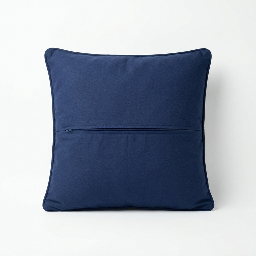 Blue Handmade Tatreez Cushion Cover – 16x16" – February 2026 Edition