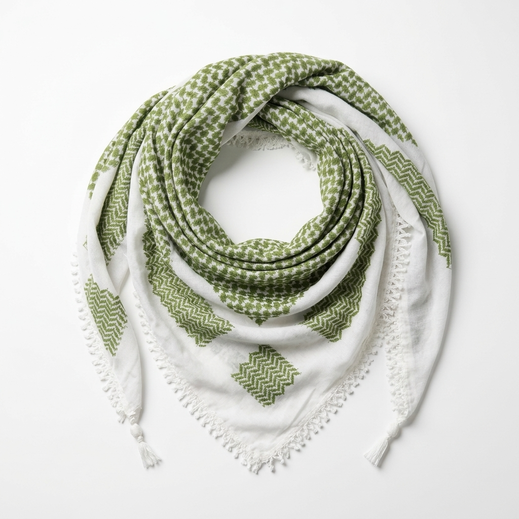 Bold Kufiya - Moss Green