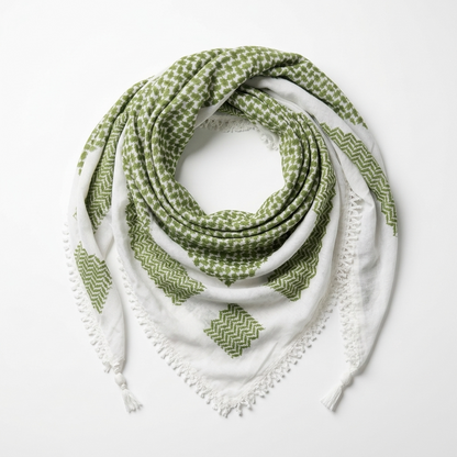 Bold Kufiya - Moss Green