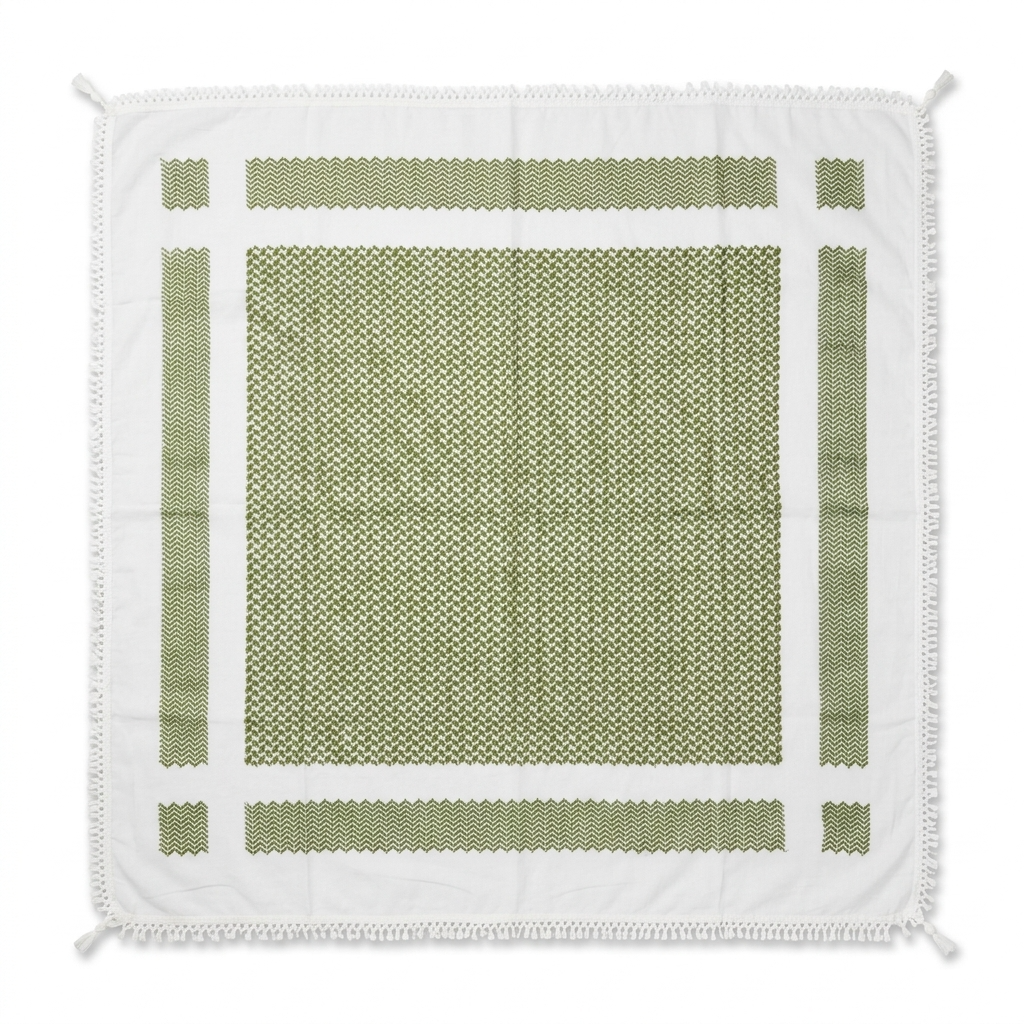 Bold Kufiya - Moss Green