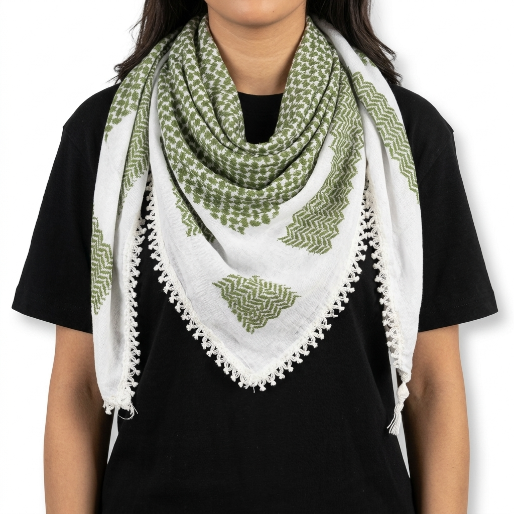 Bold Kufiya - Moss Green