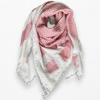 Bold Dusty Rose Kufiya (Keffiyeh) | Limited Edition - Made in Jordan