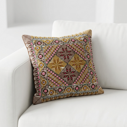 Brown Tatreez Cushion Cover - May 2026 Edition