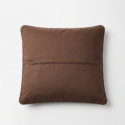 Brown Handmade Tatreez Cushion Cover – 16x16" – February 2026 Edition