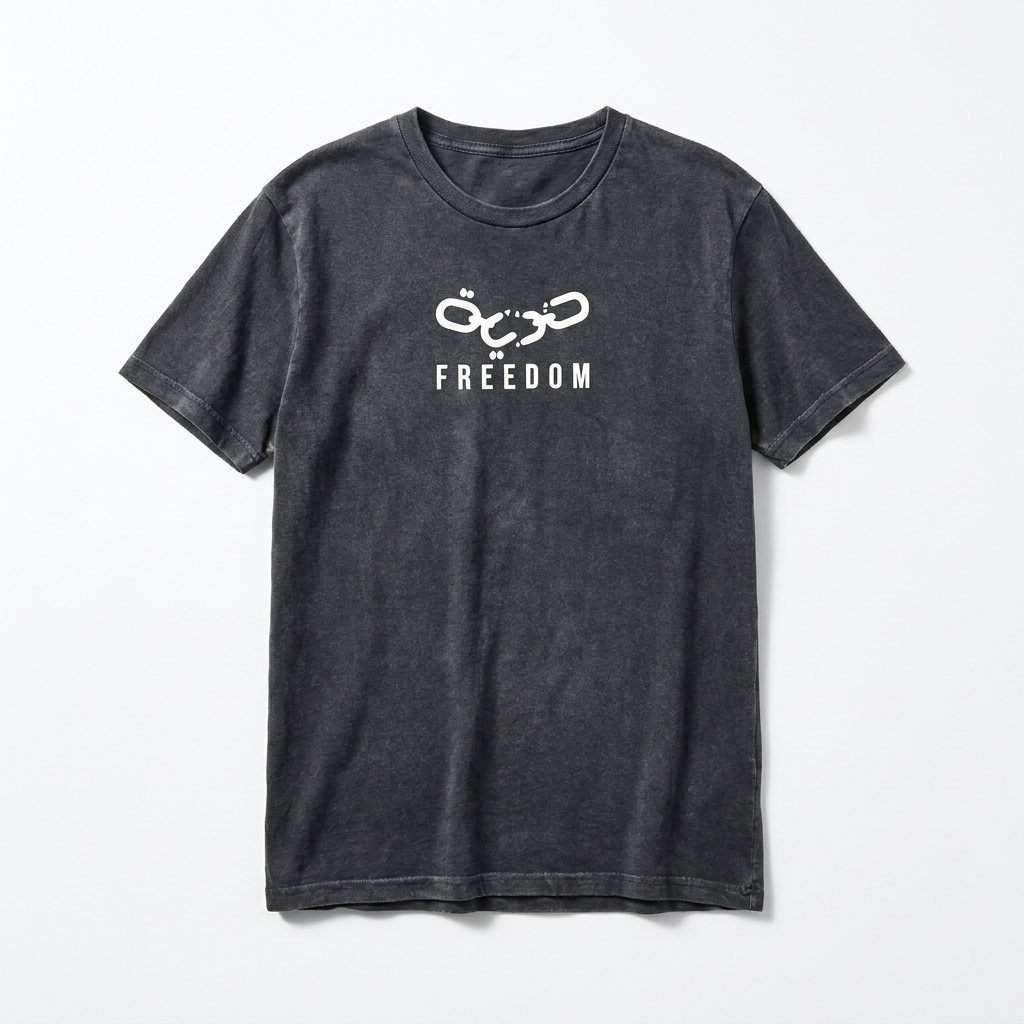 Freedom "Hurriya" T-Shirt – Charcoal Grey