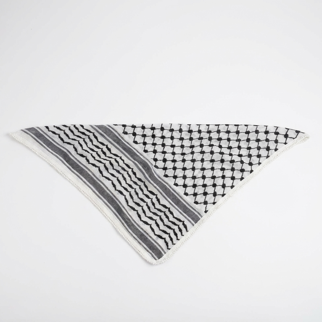 Classic Kufiya Bandana – Black & White