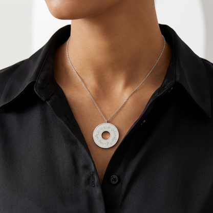 Palestine Coin Necklace | Arabic Poem Mahmoud Darwish