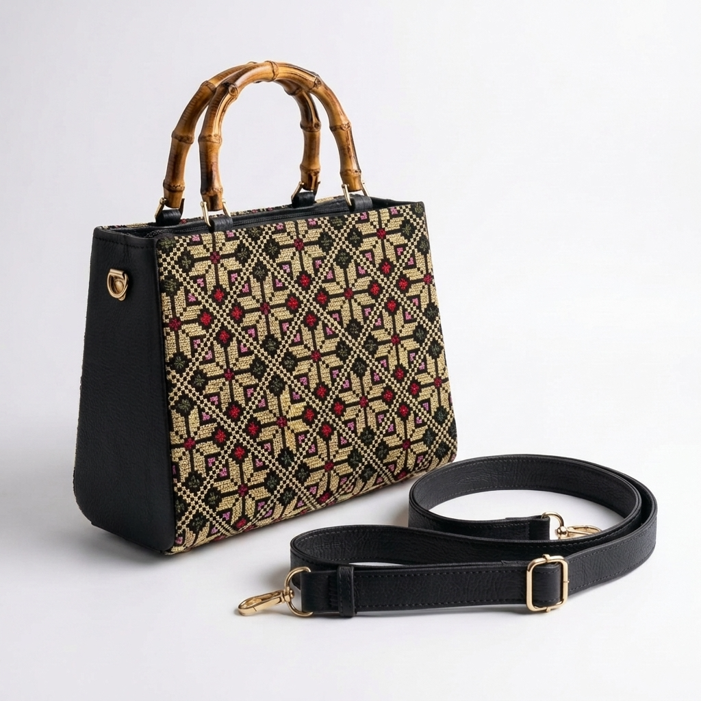 Tatreez Top-Handle Bag | Convertible Crossbody