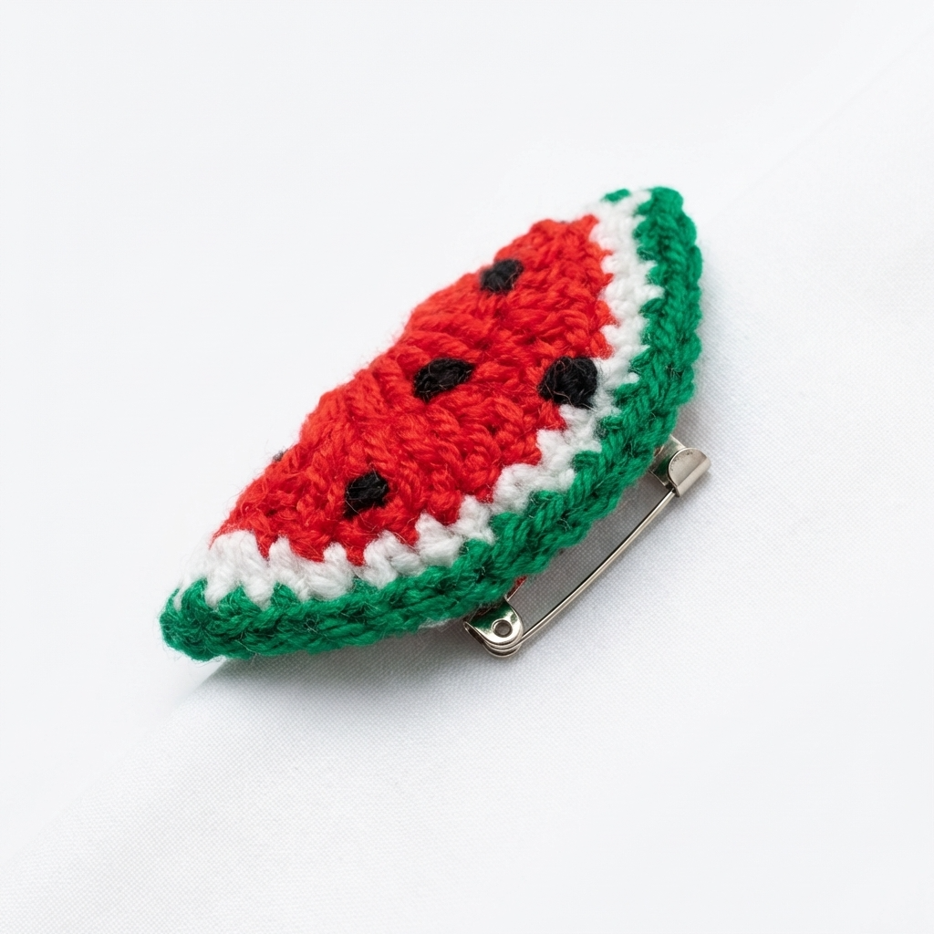 Handmade Crochet Watermelon Charm