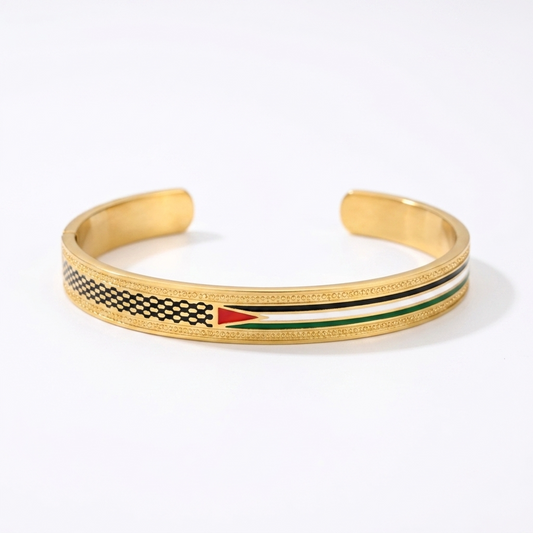 Kufiya Flag Cuff Bracelet