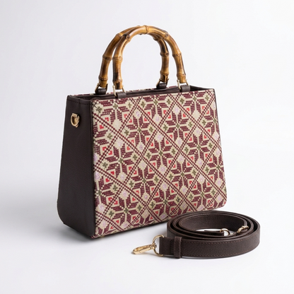 Tatreez Top-Handle Bag - Convertible Crossbody