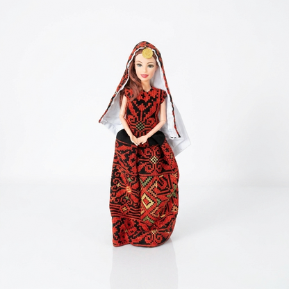 Palestinian Tatreez Doll – Standing Dress