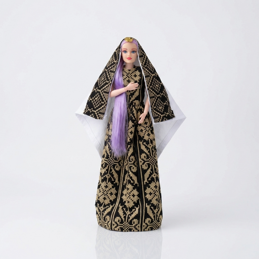 Palestinian Tatreez Doll – Standing Dress