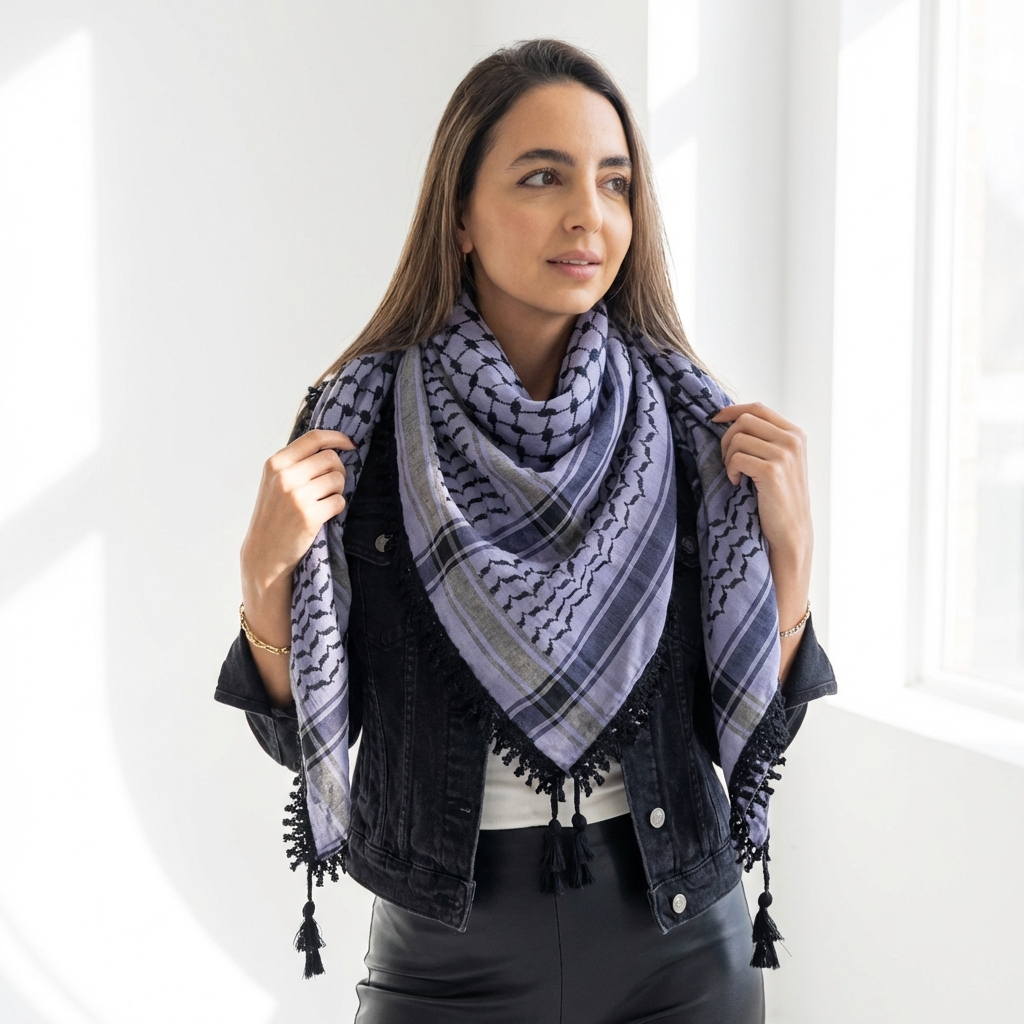 Echoes Kufiya (Keffiyeh) | Lavender