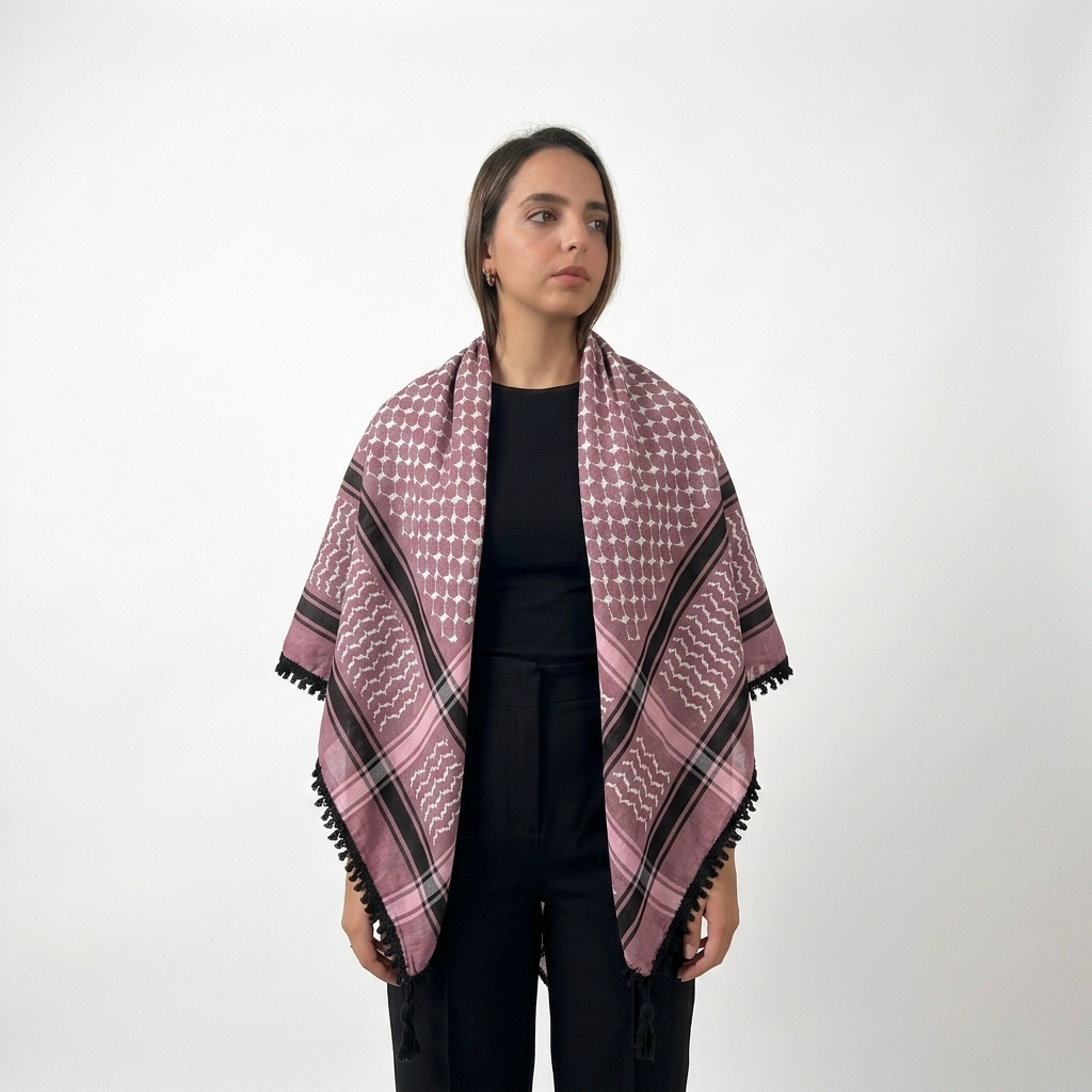 Echoes Kufiya – Dusty Pink