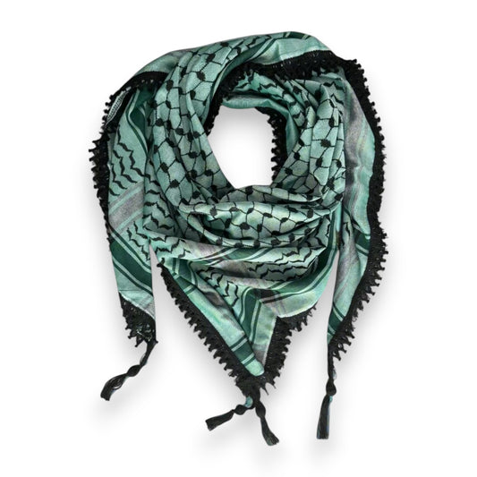 Echoes – Forest Green Kufiya (Keffiyeh) | Made in Jordan