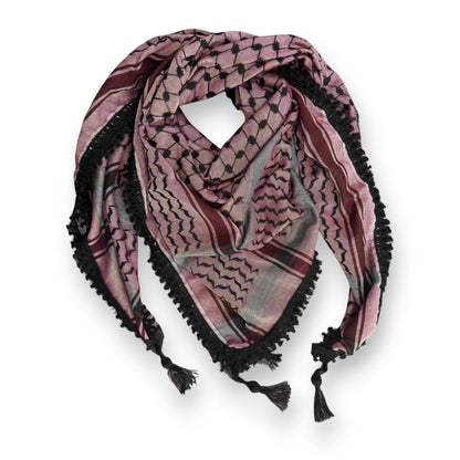 Echoes Kufiya (Keffiyeh) | Deep Maroon