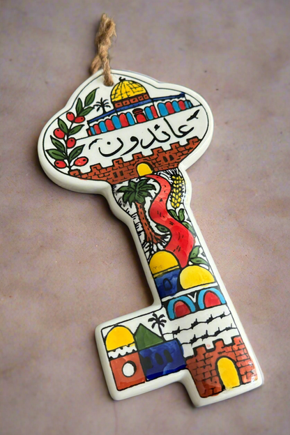 Key of Return – Multicolor | Hand-Painted Ceramic - Made in Palestine