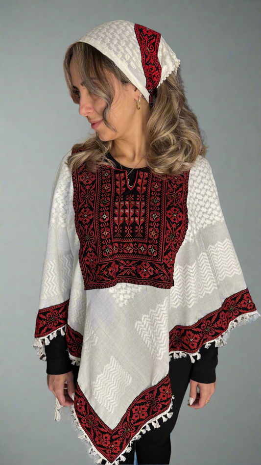 Kufiyya Poncho – A Wearable Statement of Heritage