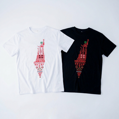 Falastin Map Tatreez T-Shirt – Handmade